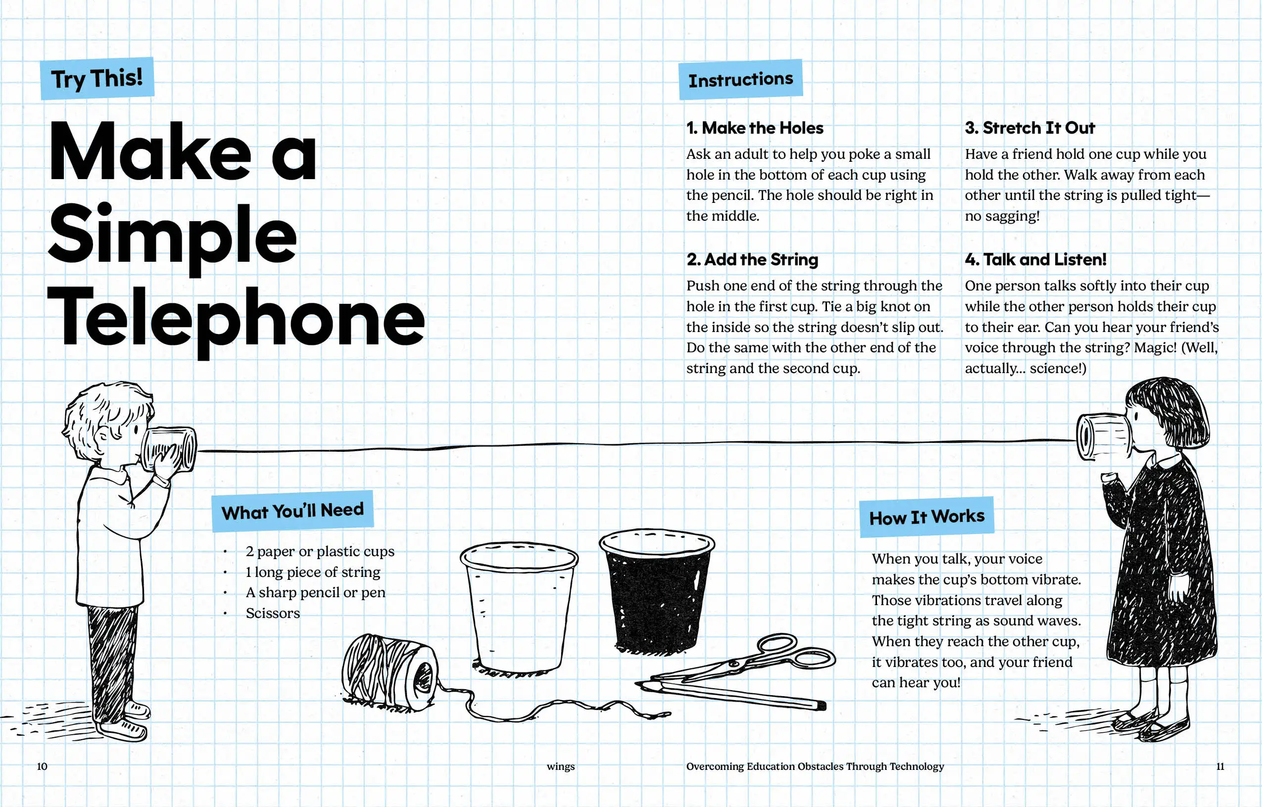 Imagine Learning Wings magazine spread