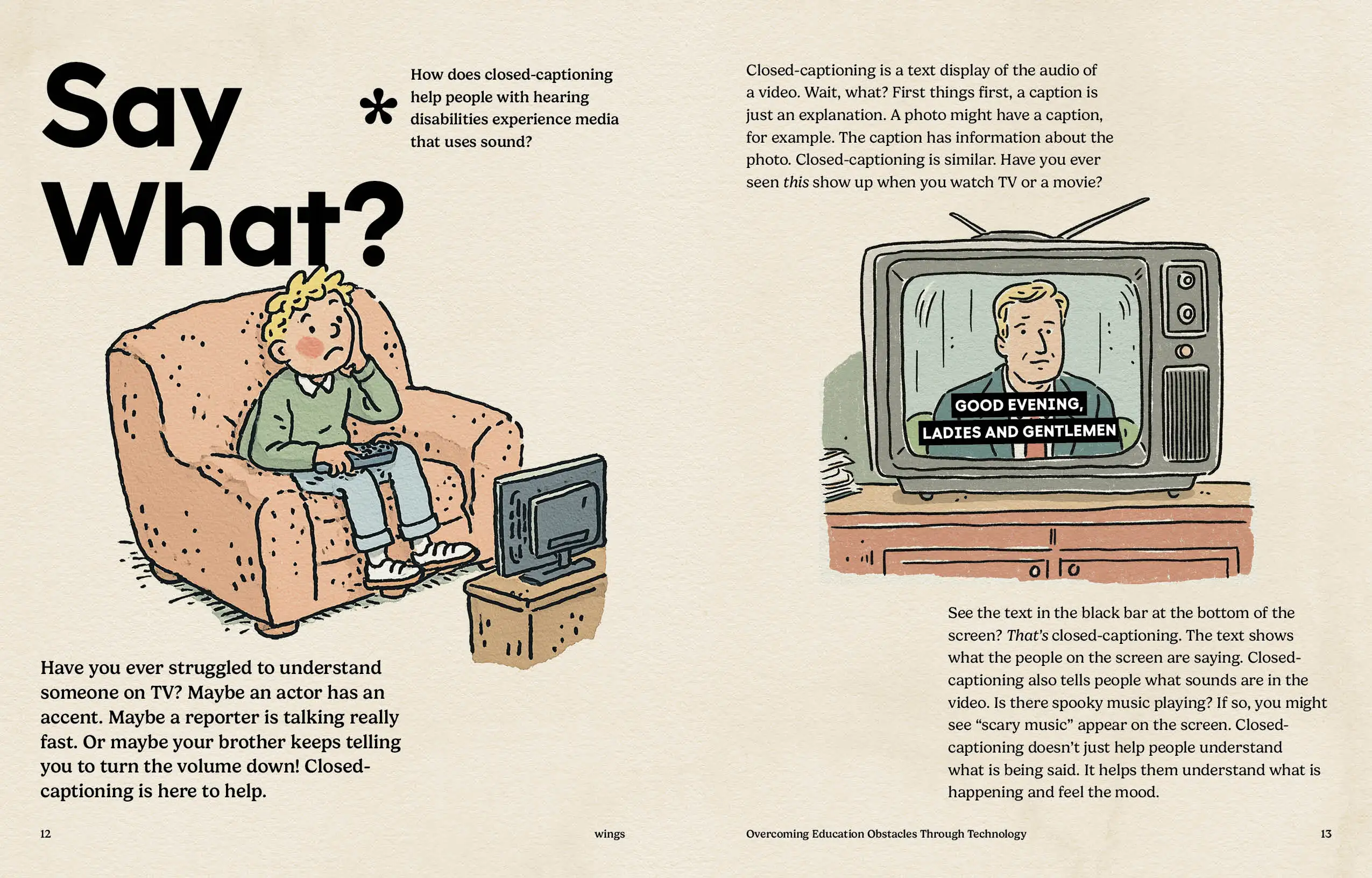 Imagine Learning Wings magazine spread