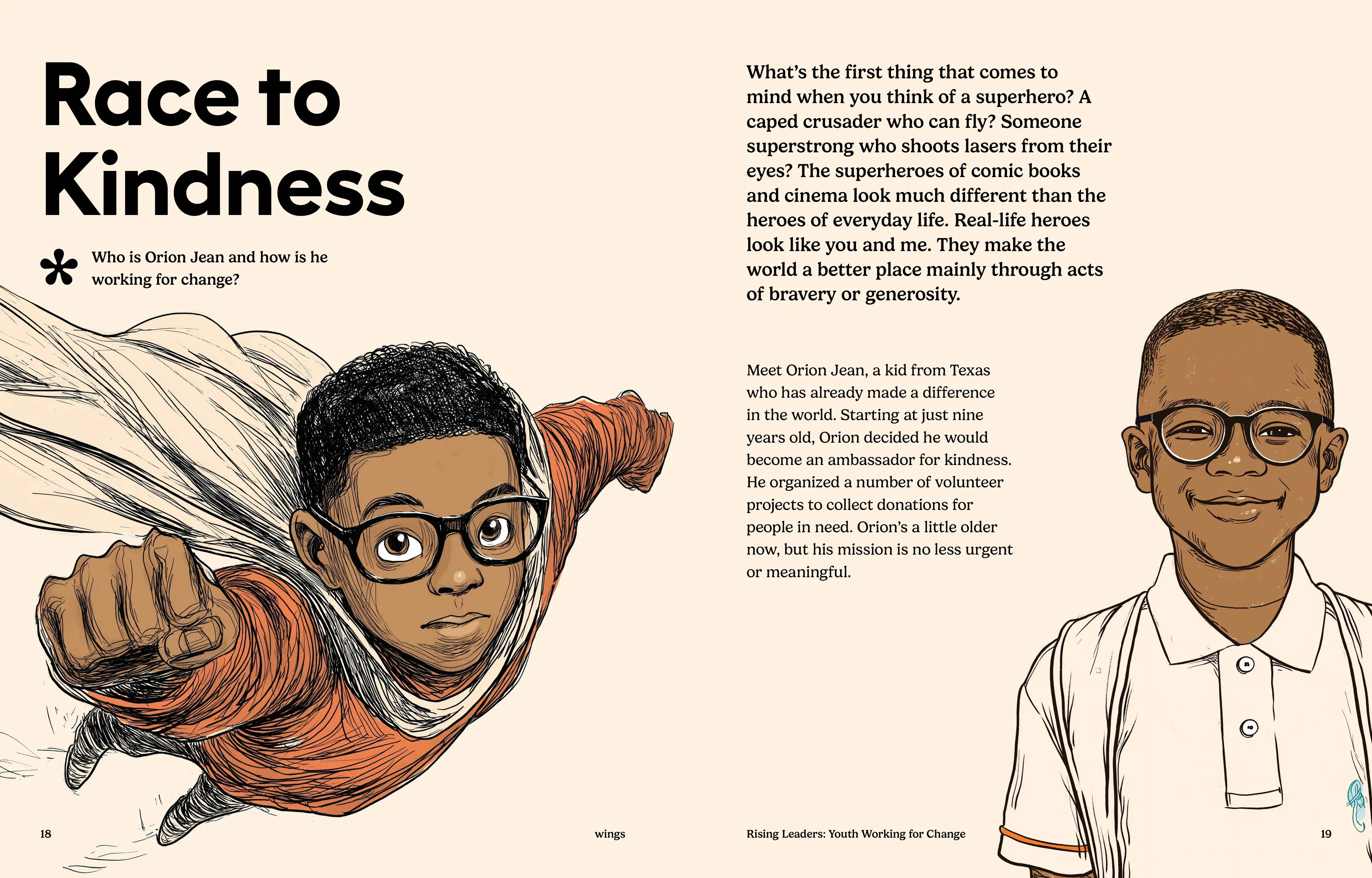 Imagine Learning Wings magazine spread