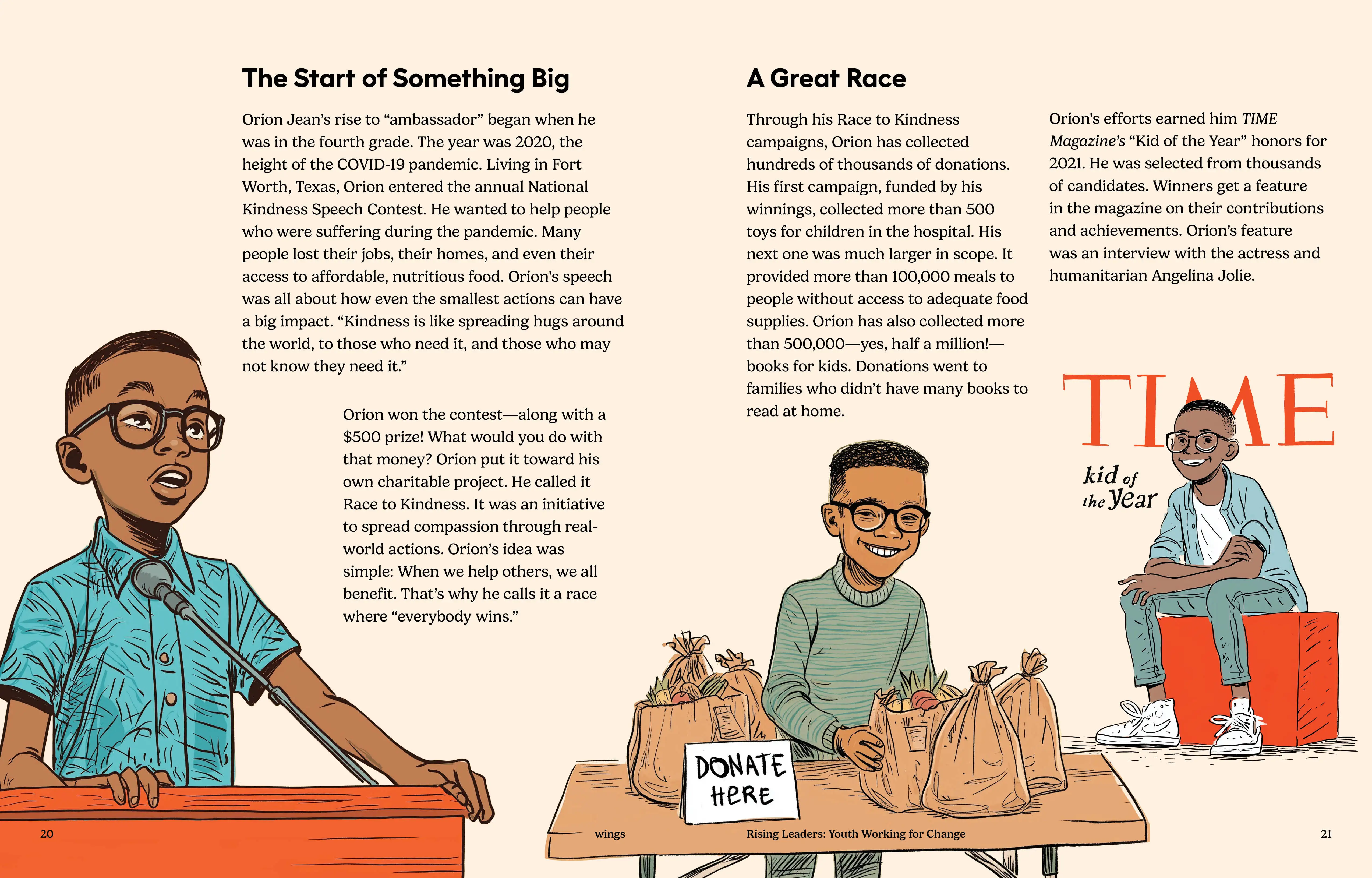 Imagine Learning Wings magazine spread